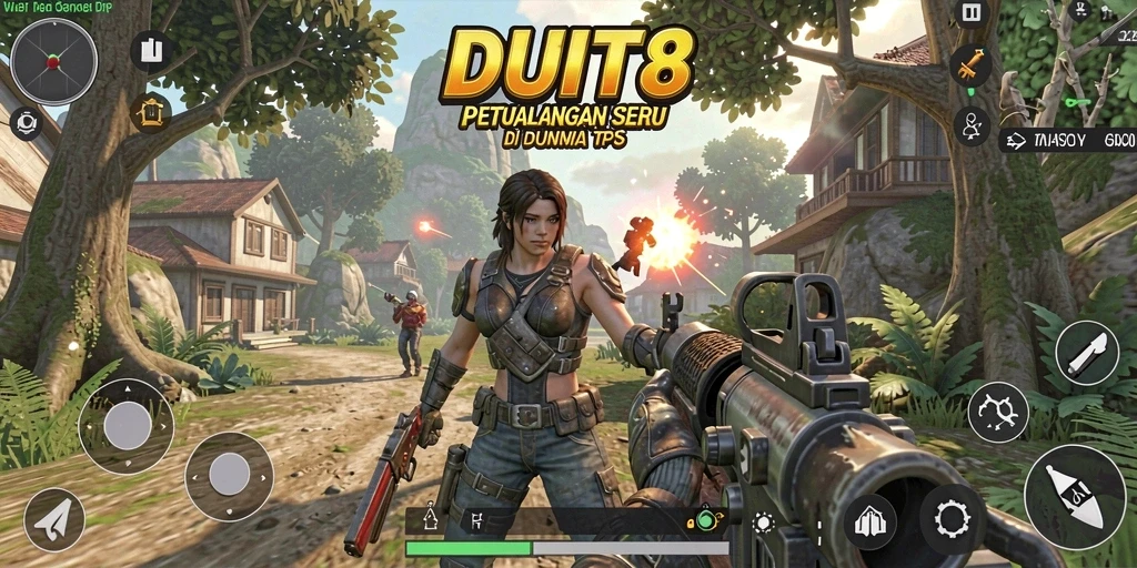 Gameplay mendebarkan dalam pertempuran TPS yang seru.
