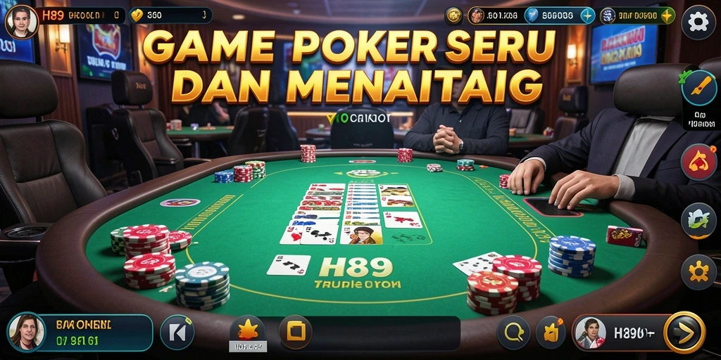 Screenshot gameplay H89 yang menampilkan momen seru permainan Poker.
