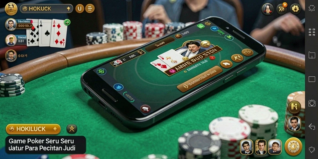 Tampilan gameplay <strong>HOKILUCK</strong> yang menarik saat bermain Poker