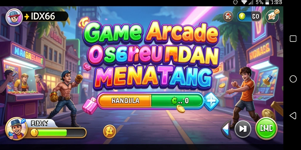 Screenshot gameplay IDX66 menampilkan aksi seru dalam permainan Arcade.