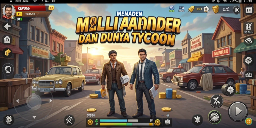 Tampilan seru dari gameplay KEPO66 dalam dunia Tycoon.