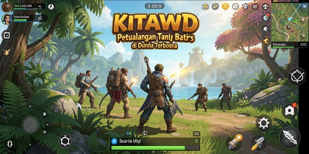 Screenshot gameplay KITAWD menunjukkan petualangan menakjubkan di dunia terbuka.