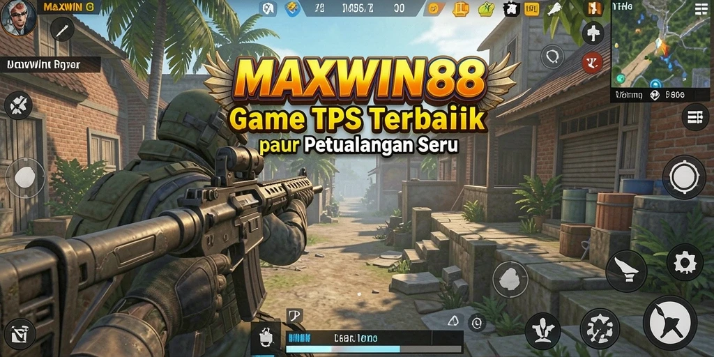 Tampilan gameplay seru dari MAXWIN88 dalam aksi TPS.