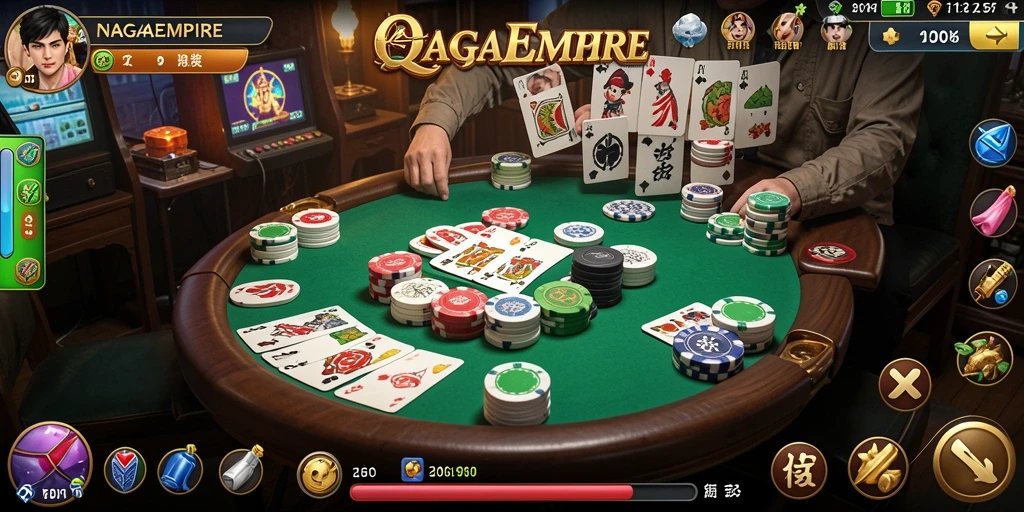Tampilan gameplay seru QiuQiu dalam NAGAEMPIRE.