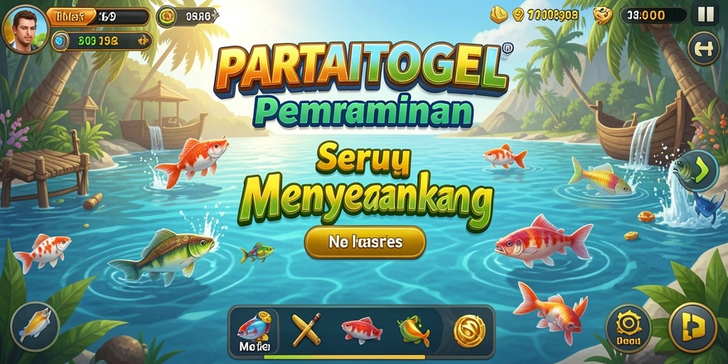 Tampilan gameplay <strong>PARTAITOGEL</strong> dengan aksi memancing yang seru.