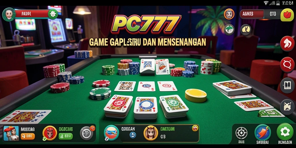 Screenshot gameplay Gaple yang penuh warna dan interaktif.