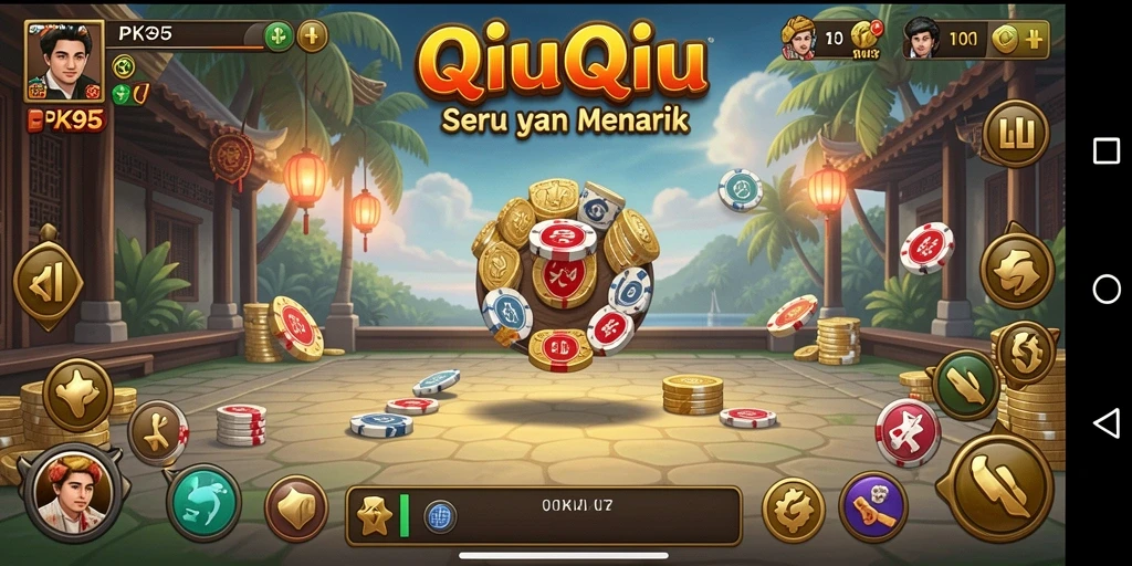 Tampilan gameplay seru dalam QiuQiu PK95.