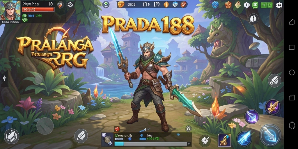 Tampilan gameplay seru di dunia RPG yang megah.