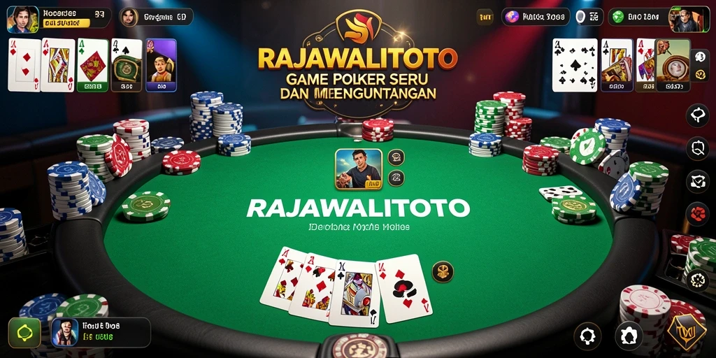 Screenshot gameplay utama RAJAWALITOTO menampilkan aksi poker yang mendebarkan.