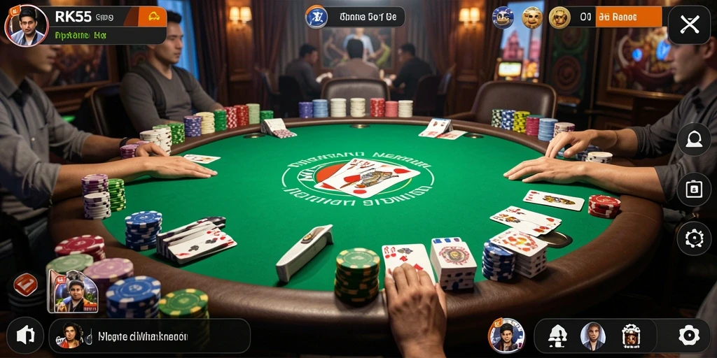 Tampilan gameplay Poker yang menarik di RK55.