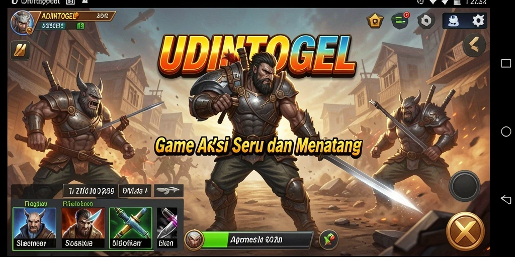 Screenshot utama menunjukkan momen seru gameplay UDINTOGEL.